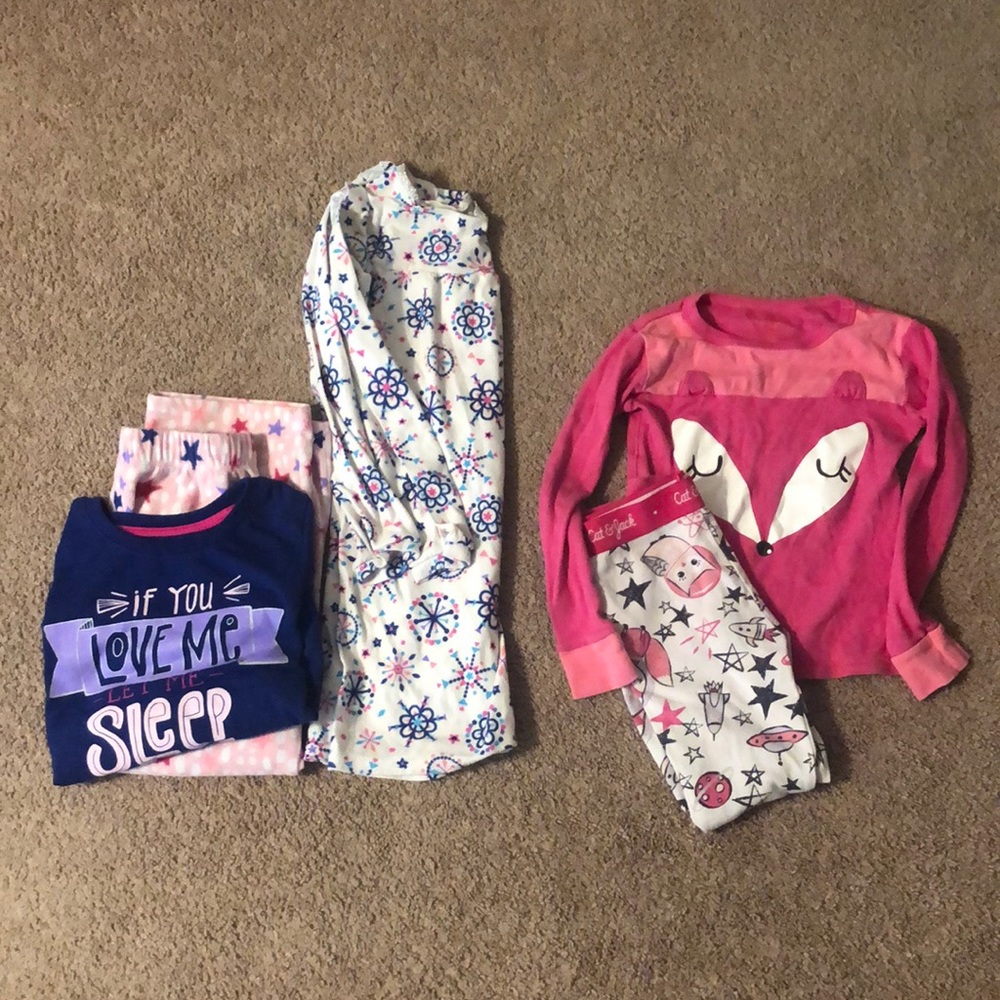 Cat & Jack 6-6x PJ Bundle 1 nightie 2 shirts 2pant